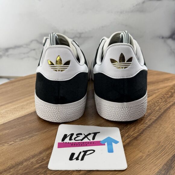 Mens size 8.5-adidas Gazelle ADV Black White Gold Sneakers FX6563 Sneakers main image 9